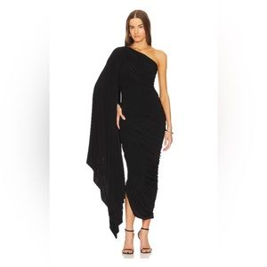 Norma Kamali Diana Gown W Sleeve in Black size XL
